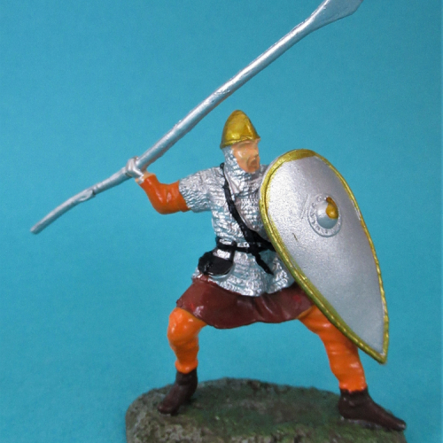 04.  Normand avec lance et bouclier oblong.
